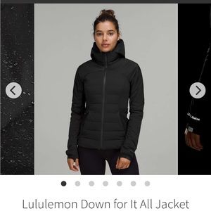 NWT Lululemon Down For It All Jacket Black Size 12